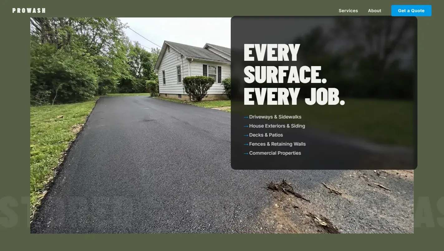 Website built by the studio